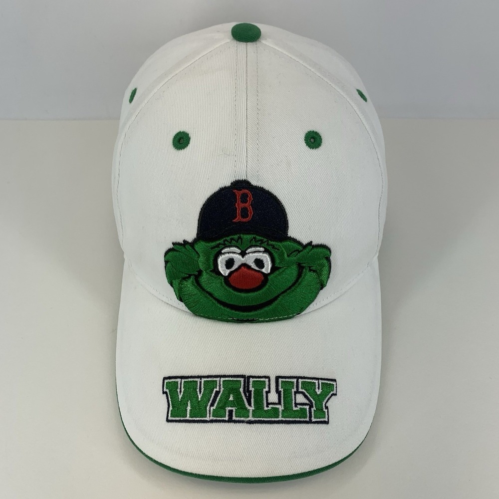 WALLY Red Sox KIDS Hat Boston Green Monster White Adjustable '47 Baseball Cap